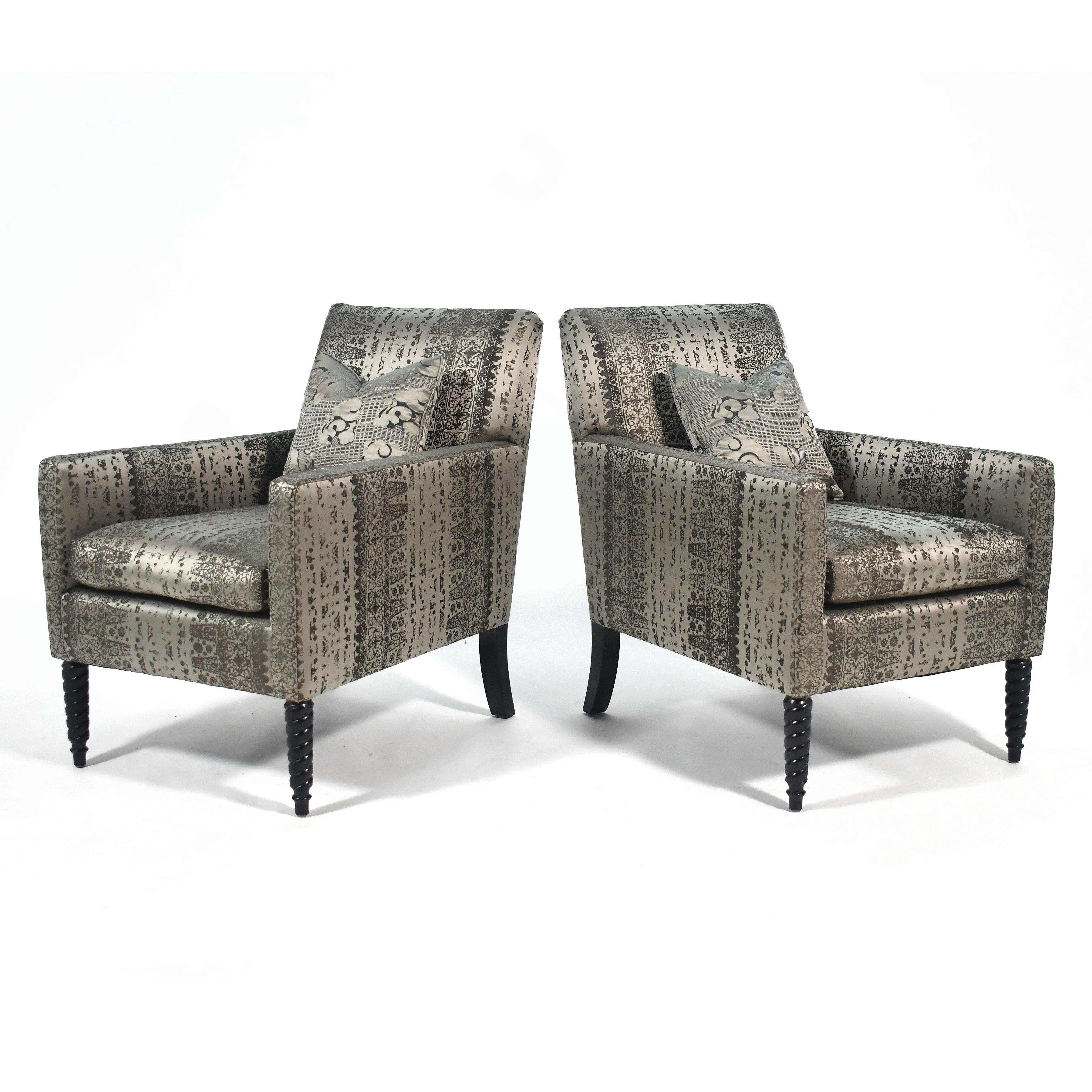 Modern Pair of Donghia Lounge Chairs For Sale