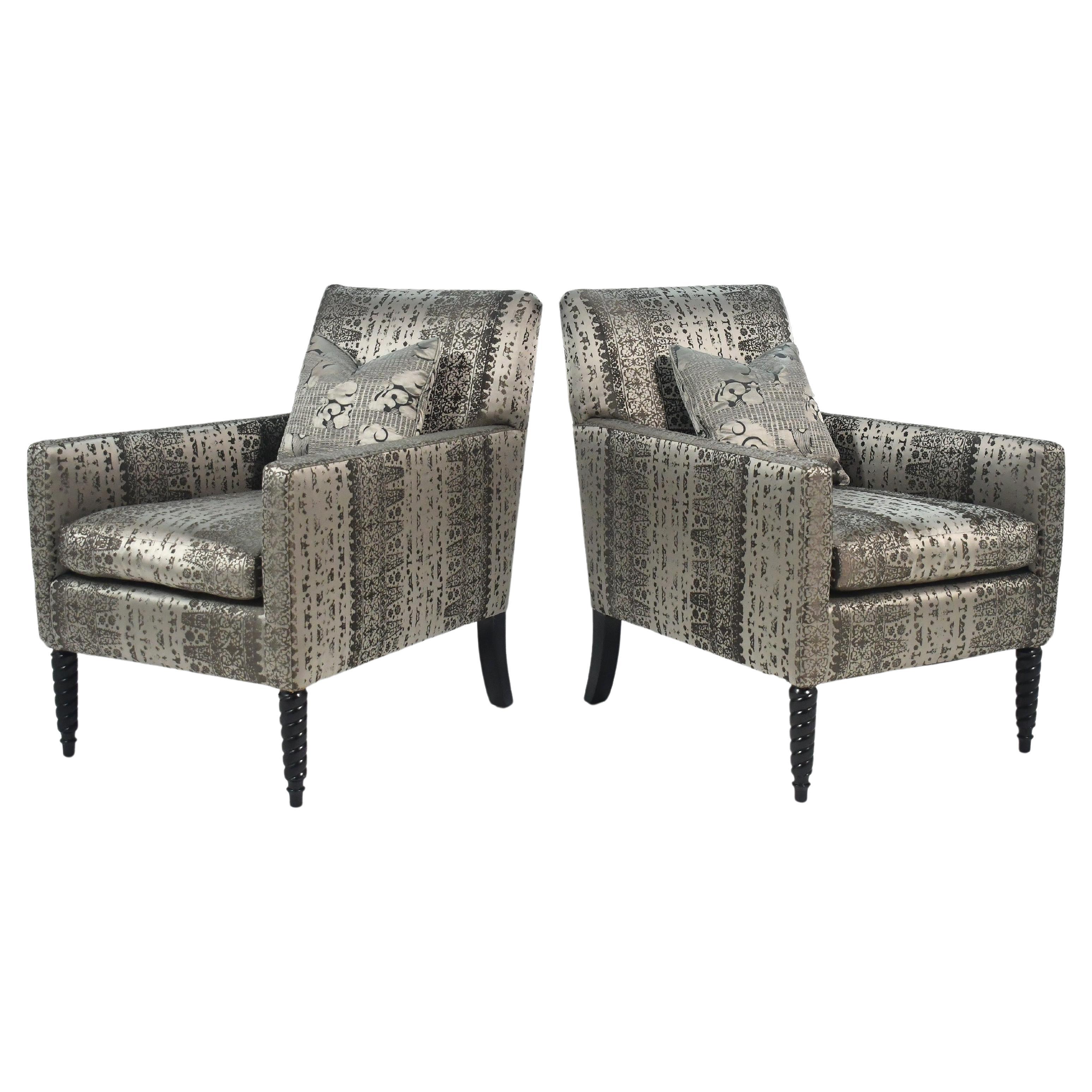 Pair of Donghia Lounge Chairs For Sale