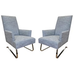 Pair of Donghia Odeon Cantilevered Armchairs