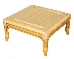 Pair of Donghia Rattan Ottomans