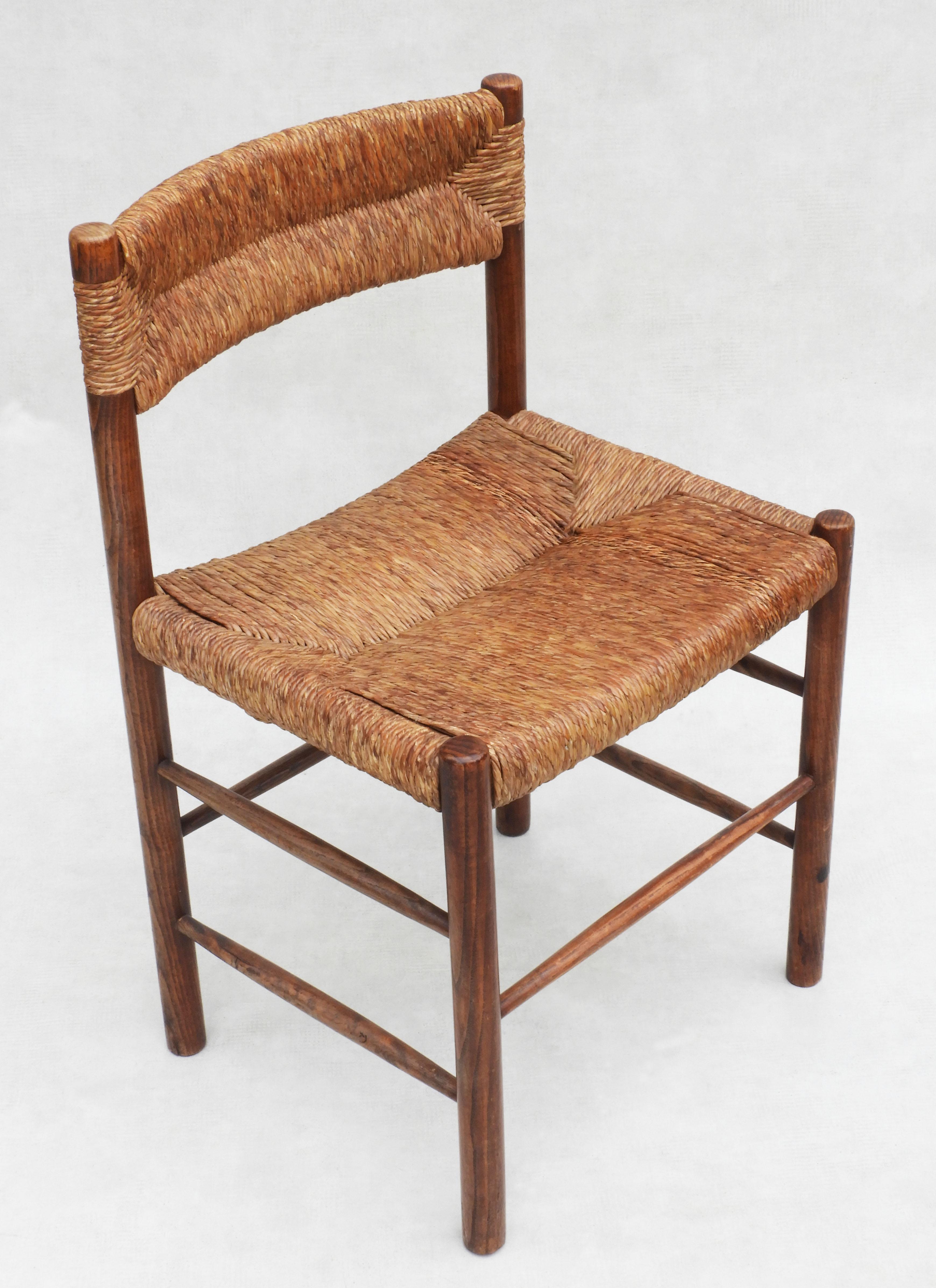 Pair of Dordogne Chairs by Charlotte Perriande for Robert Sentou France, 1960s In Good Condition In Trensacq, FR
