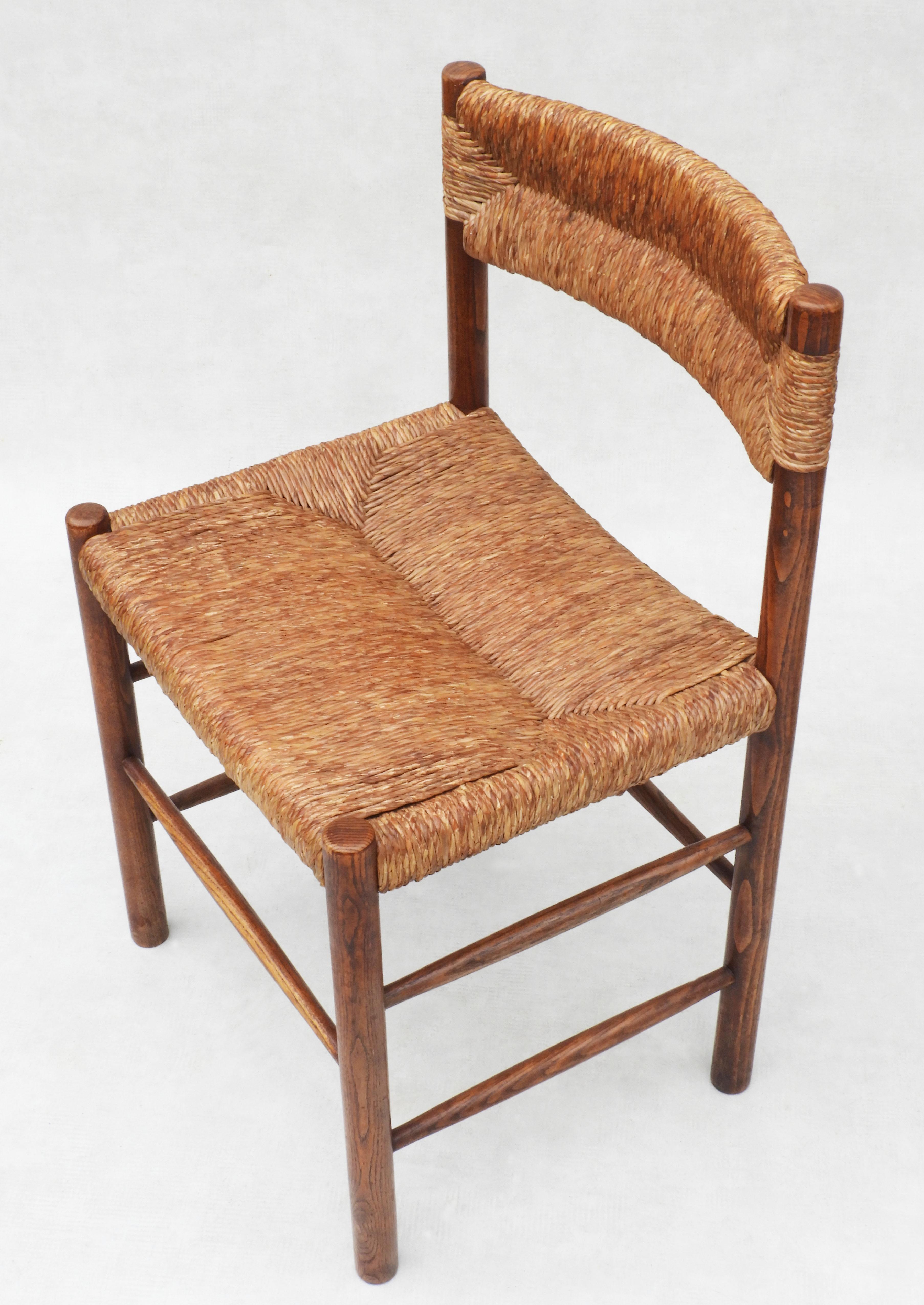 20th Century Pair of Dordogne Chairs by Charlotte Perriande for Robert Sentou France, 1960s