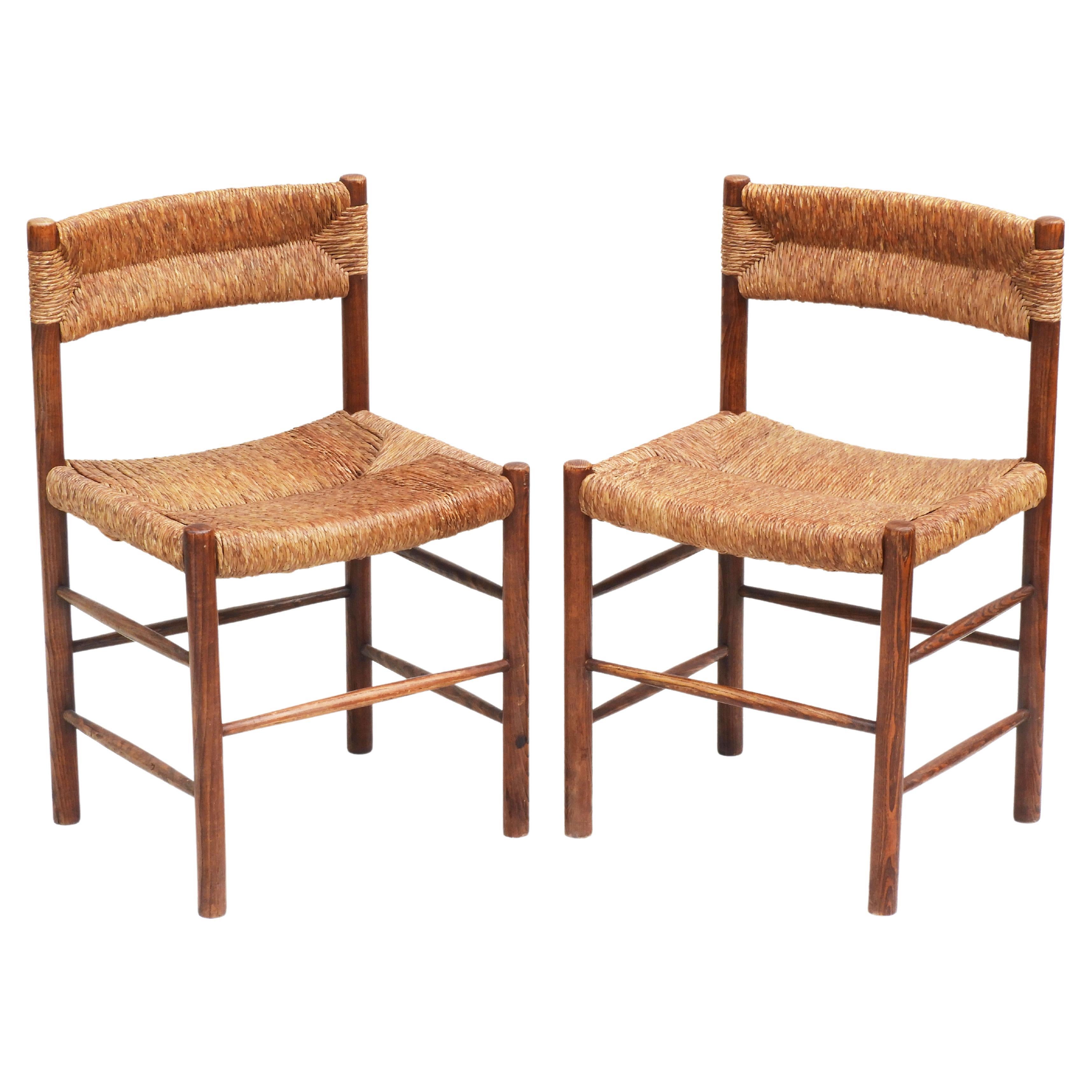 Pair of Dordogne Chairs by Charlotte Perriande for Robert Sentou France, 1960s