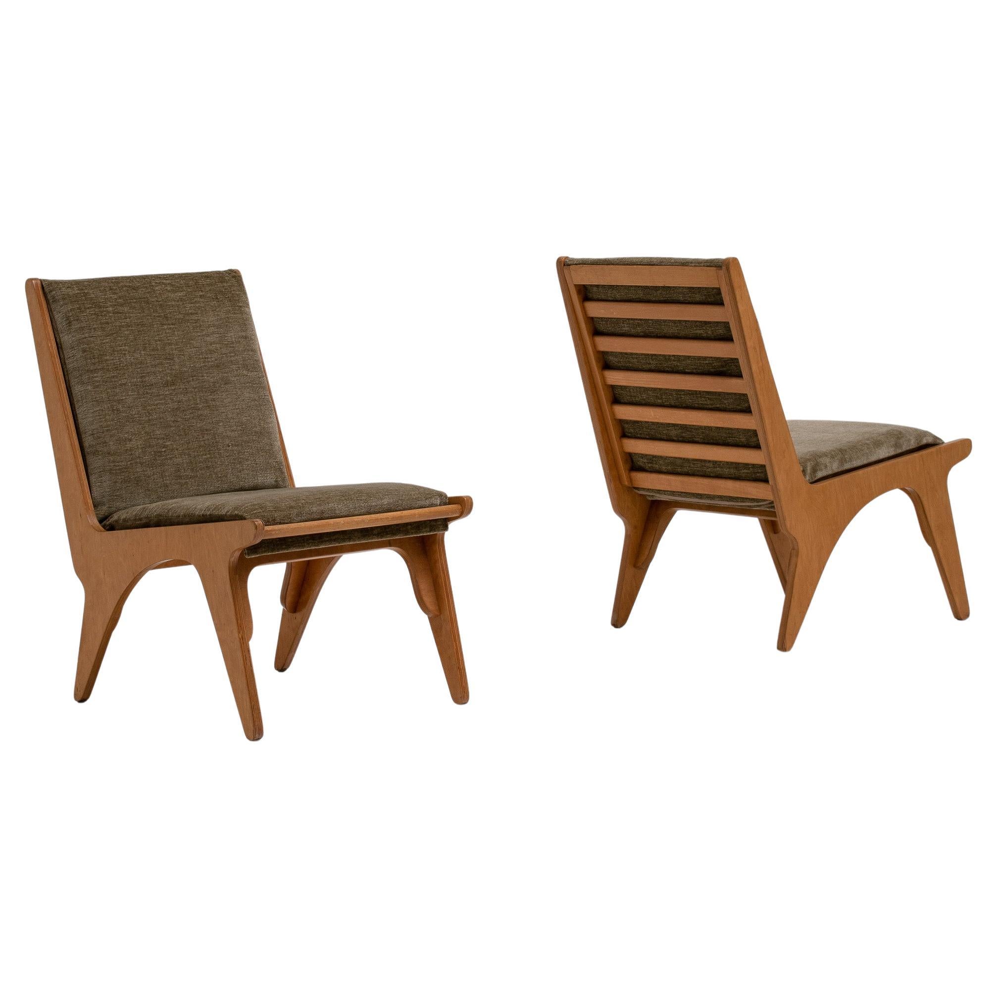 Paar Dordrecht-Stühle von Wim Van Gelderen für Spectrum, Niederlande 1950er Jahre