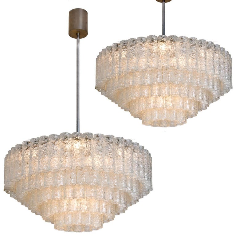 Pair of Doria Giant Ballroom Chandeliers with 130 '+4 Reserve' Blown