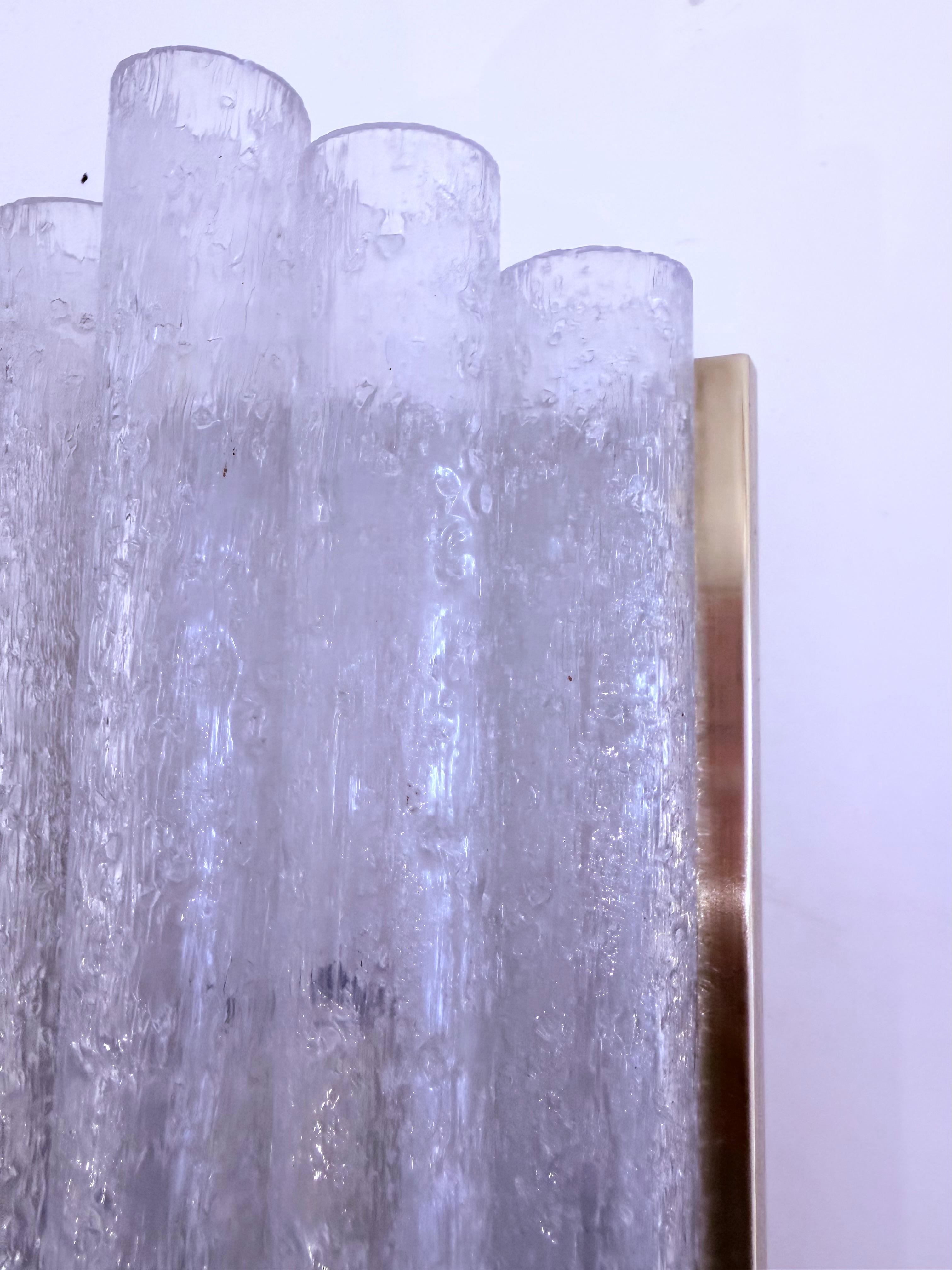 Metà XX secolo Coppia di lampade da parete Doria in vetro del 1960, metà del secolo scorso in vendita