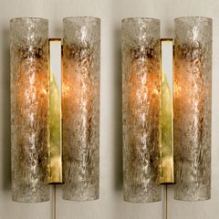 Pair of Doria Wall Lamps in Brass and Glass, 1960s
