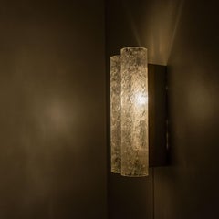 Coppia di lampade da parete Doria in ottone e vetro, anni '60