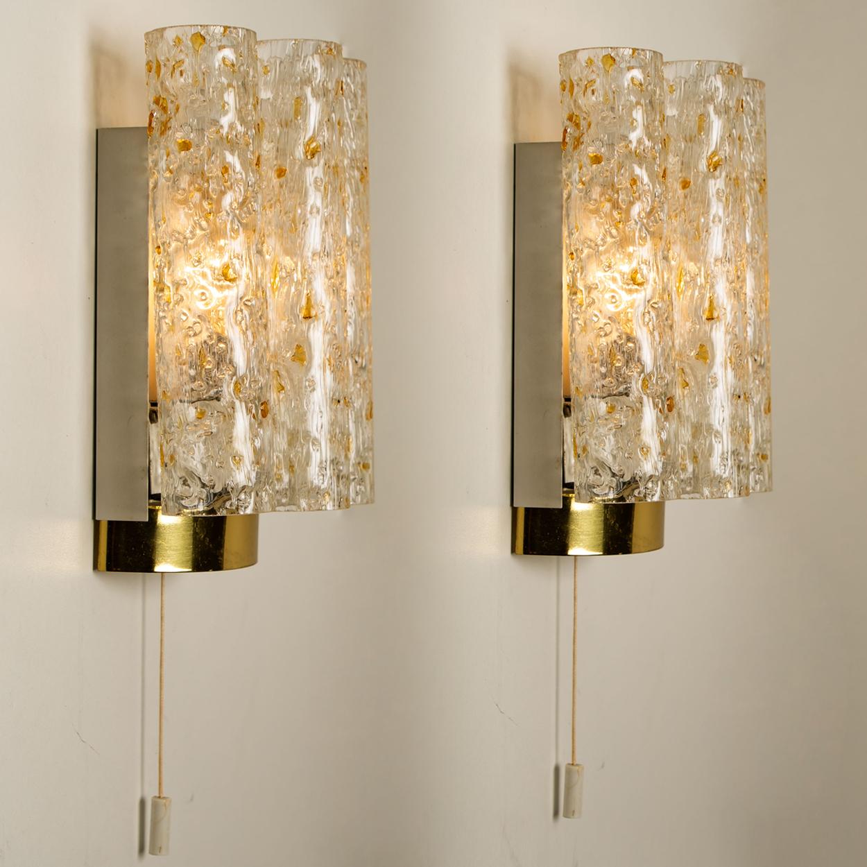 Mid-Century Modern Pair of Doria Wall Lights, 1960s For Sale