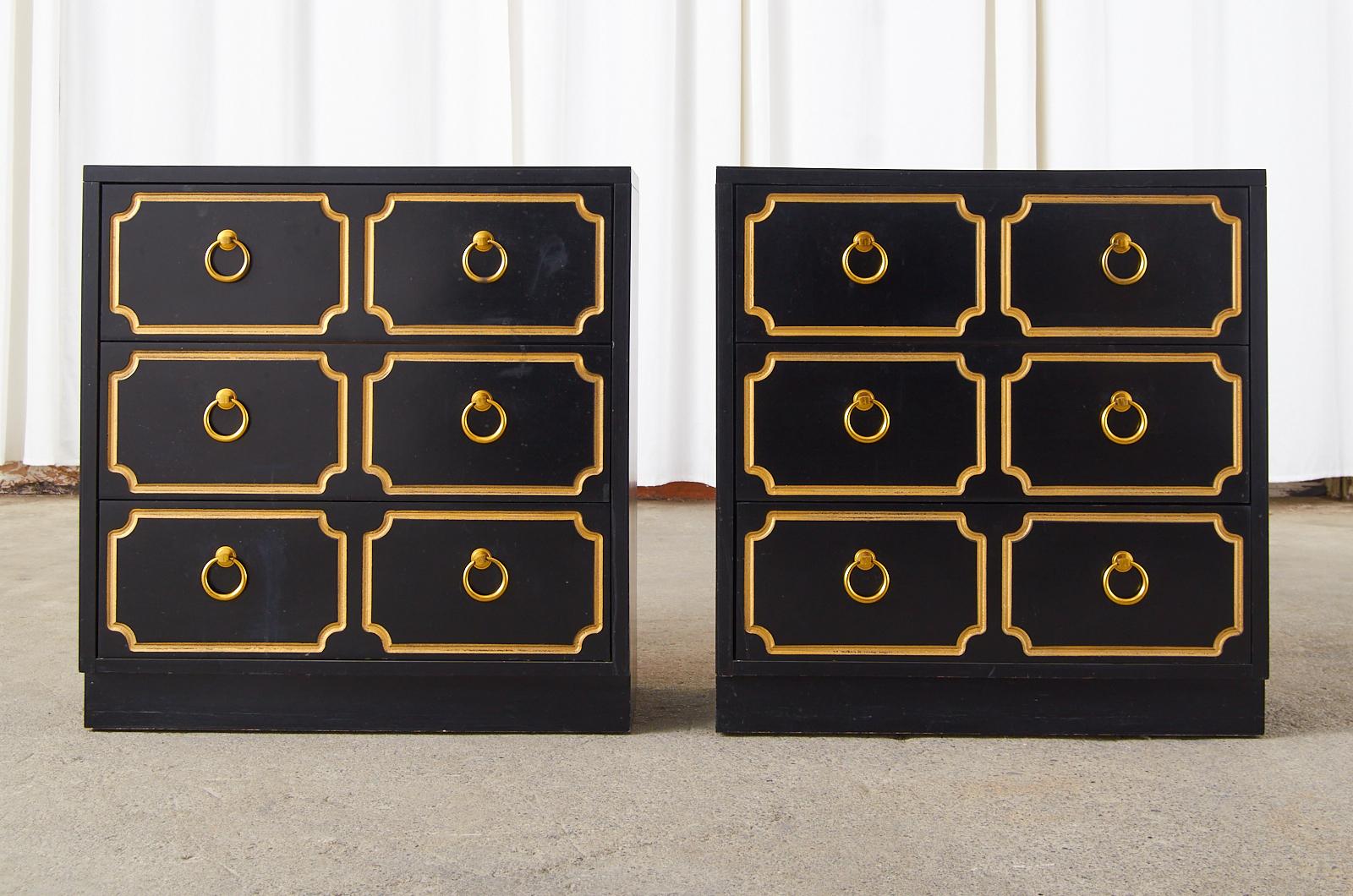 Pair of Dorothy Draper Espana Style Chest of Drawers 6