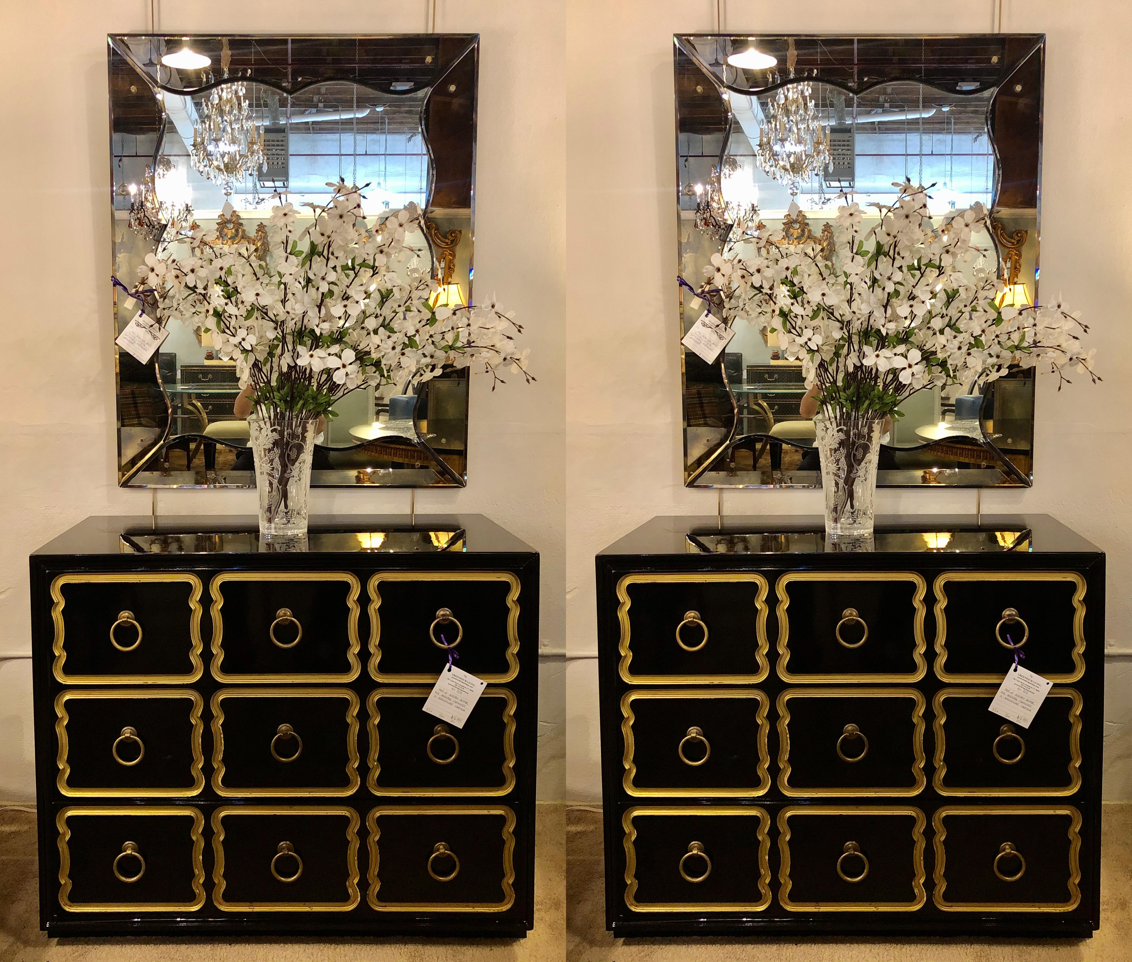 Hollywood Regency Pair of Dorothy Draper for Heritage Commode Chest in Magnificent Condition