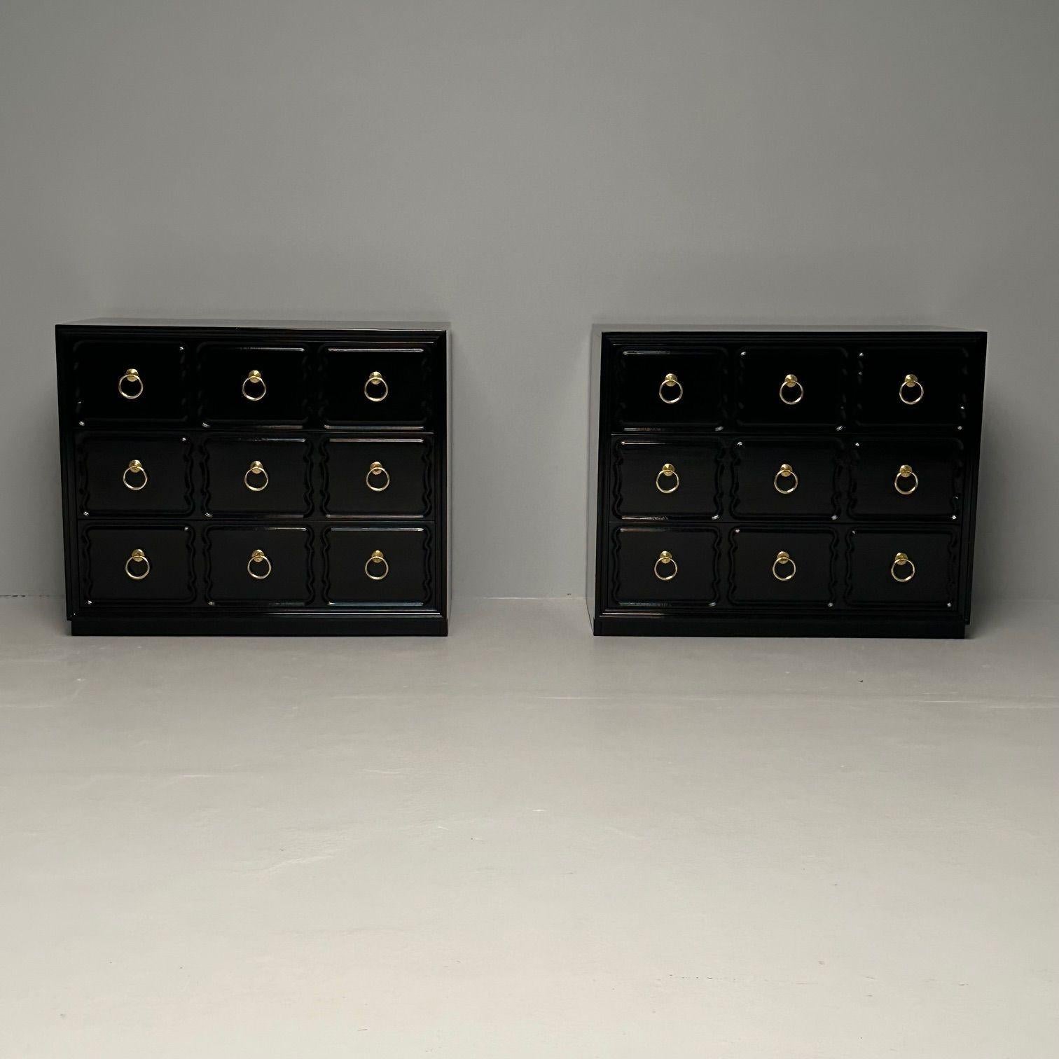 Pair of Dorothy Draper for Heritage Espana Chests / Commodes, Mid-Century Modern In Good Condition For Sale In Stamford, CT