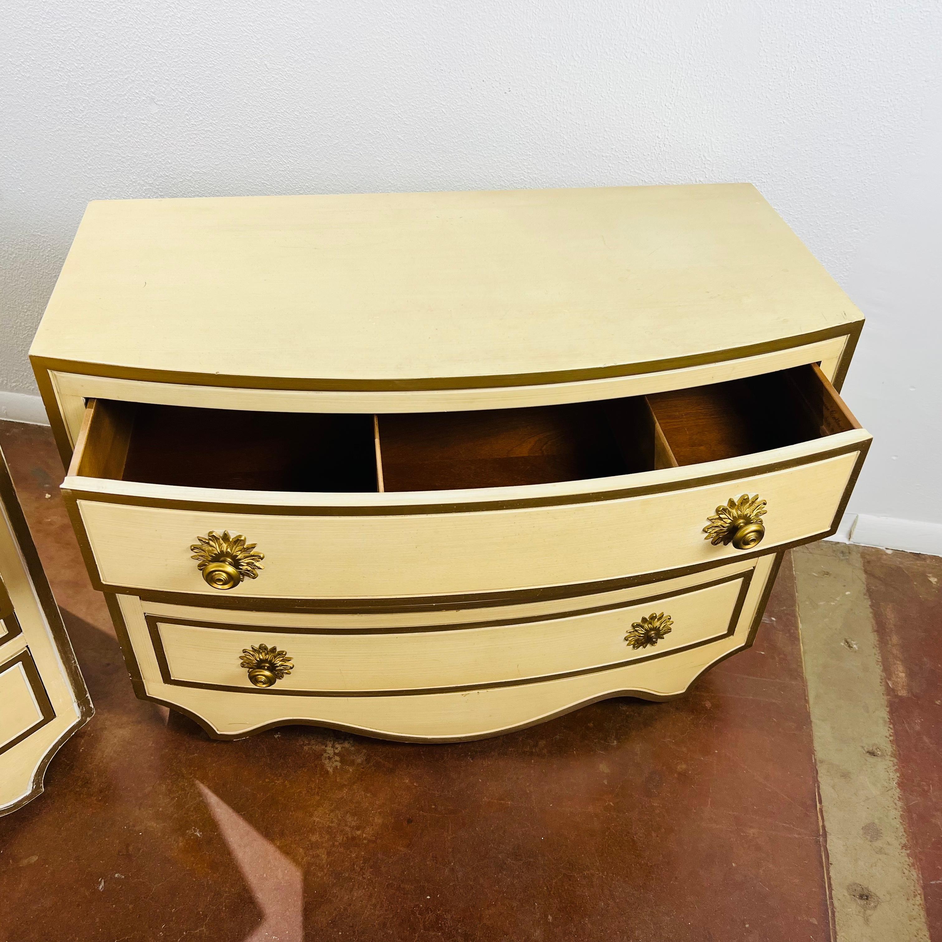 Pair of Dorothy Draper Hollywood Regency Chests For Sale 3