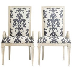 Pair of Dorothy Draper Style Armchairs