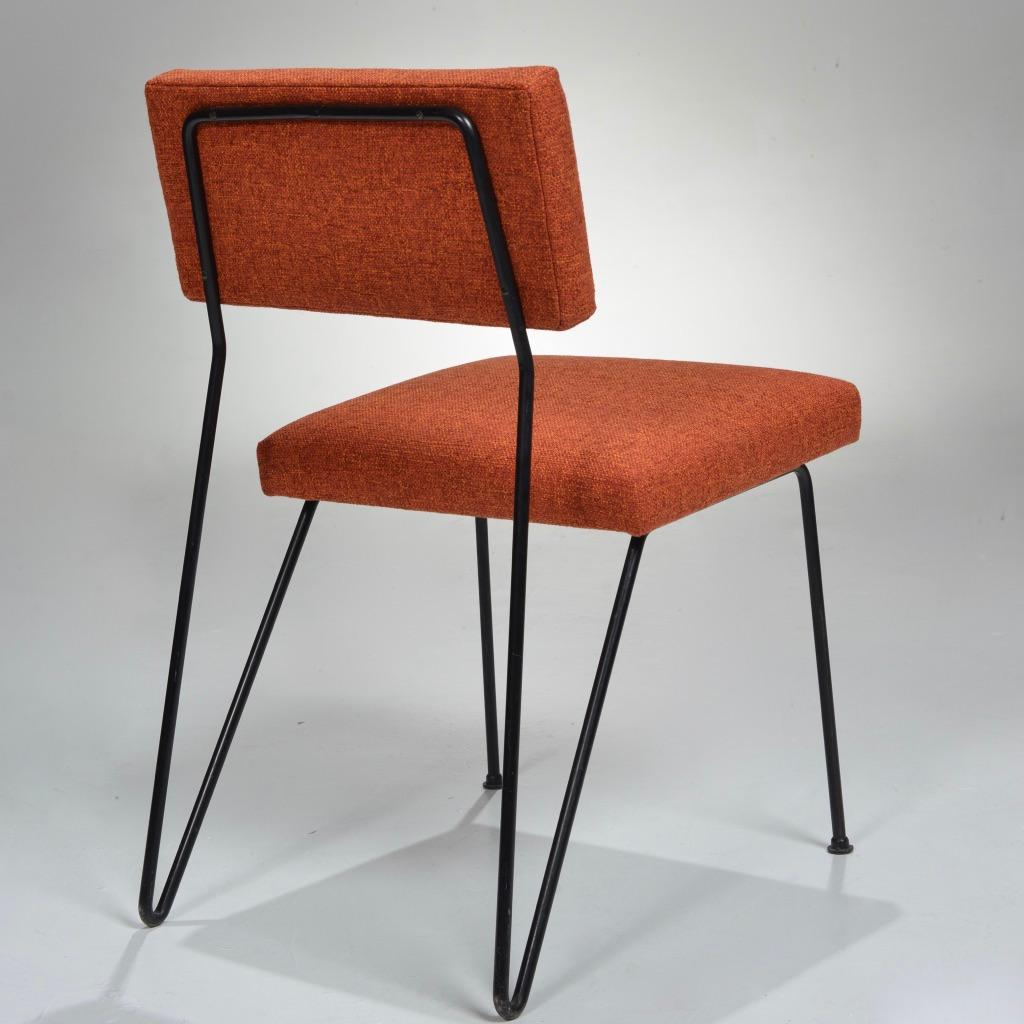 Rare Pair of Dorothy Schindele Hairpin Leg Chairs, Circa 1949 In Excellent Condition For Sale In Los Angeles, CA