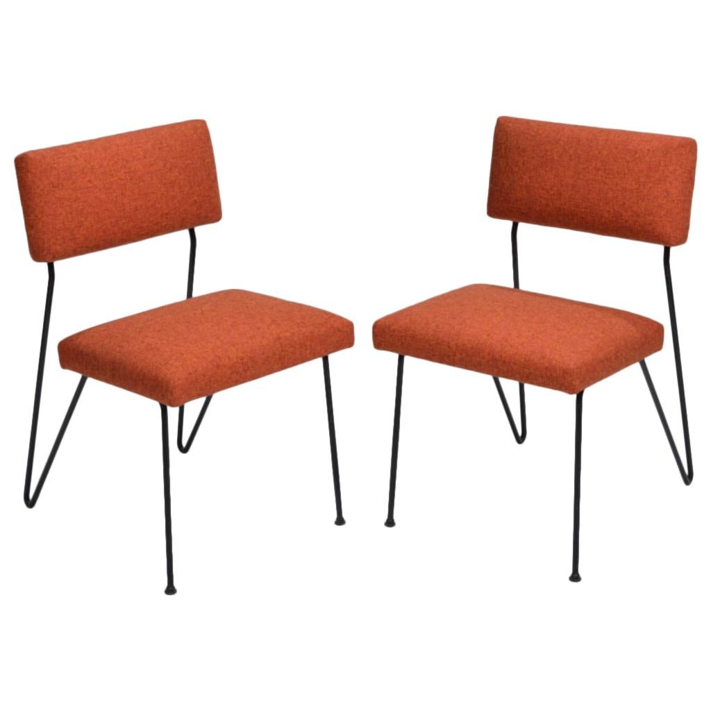 Rare Pair of Dorothy Schindele Hairpin Leg Chairs, Circa 1949 For Sale