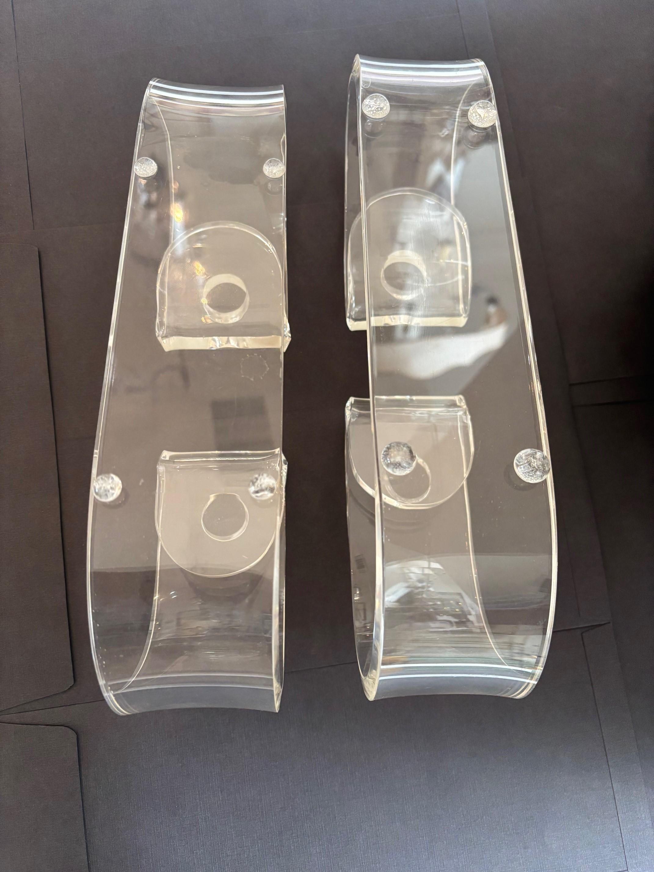 Pair of Dorothy Thorpe Candleholders In Good Condition For Sale In Los Angeles, CA