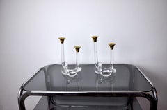 Pair of Dorothy Thorpe Lucite Candlesticks 1970