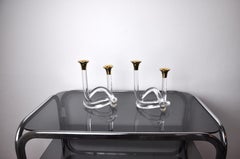 Pair of Dorothy Thorpe Lucite Candlesticks 1970