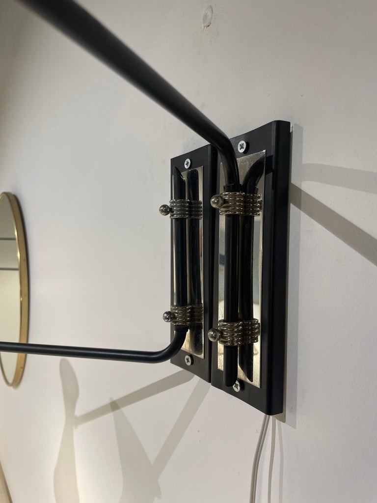 Pair of Double Adjustable Wall Lights by Arlus 1950 In Good Condition For Sale In Saint-Ouen, FR