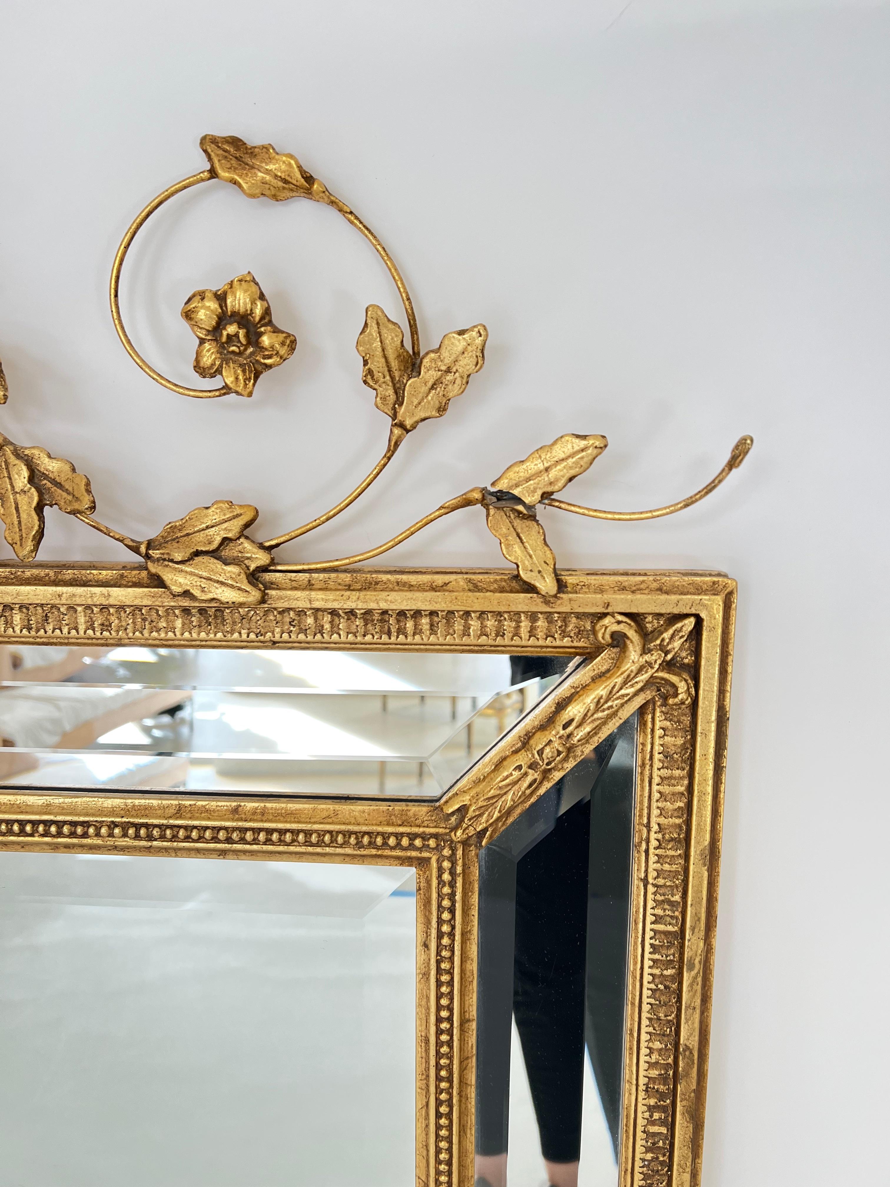 Pair of Double Bordered Hand Gilded Mirrors For Sale 10