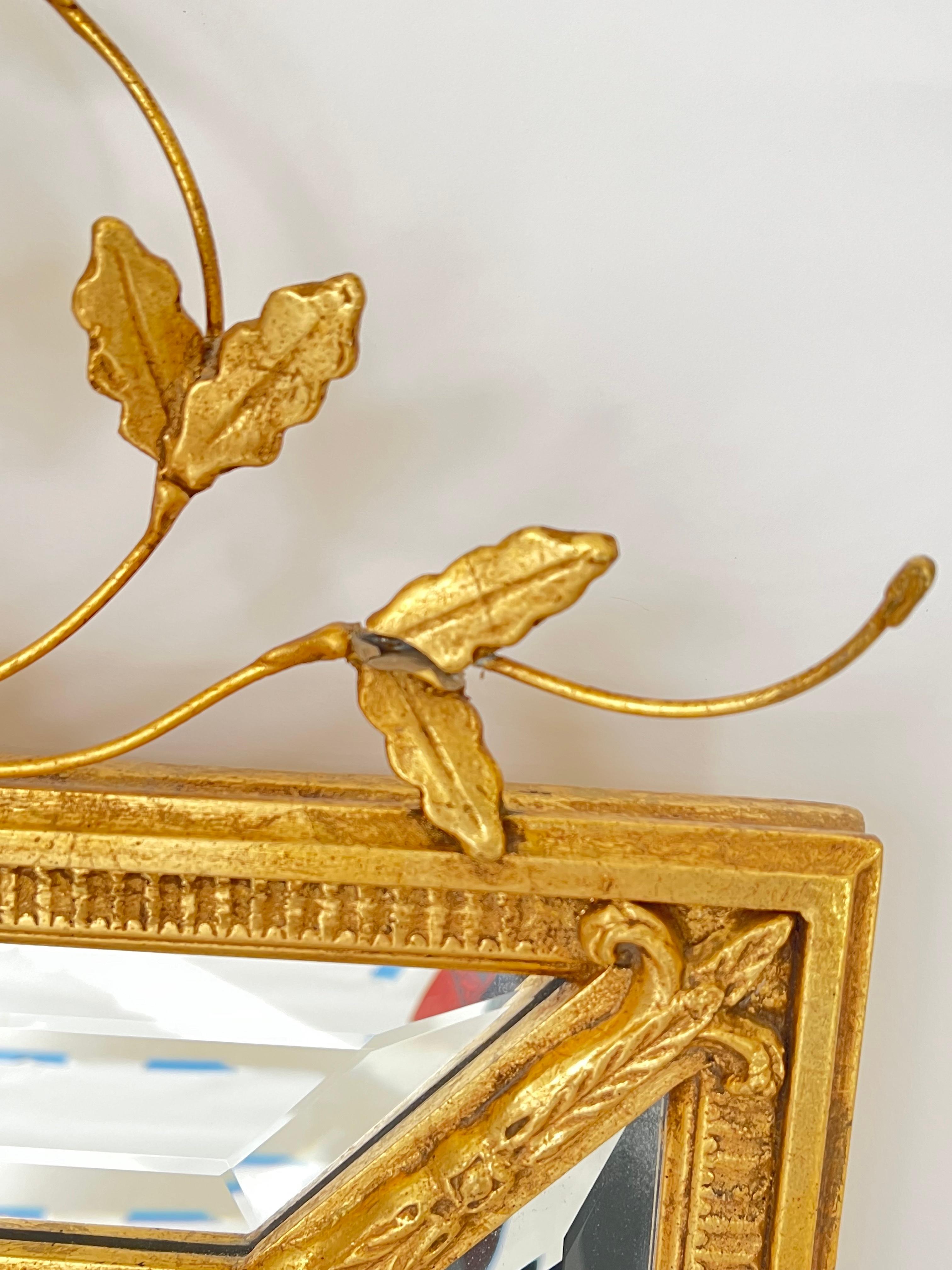 Contemporary Pair of Double Bordered Hand Gilded Mirrors For Sale