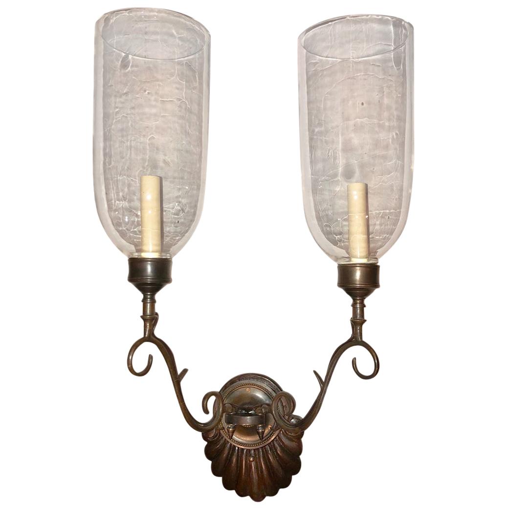 Pair of Double Light Anglo-Indian Sconces