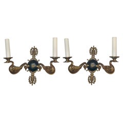 Pair of Double Light Empire Style Sconces
