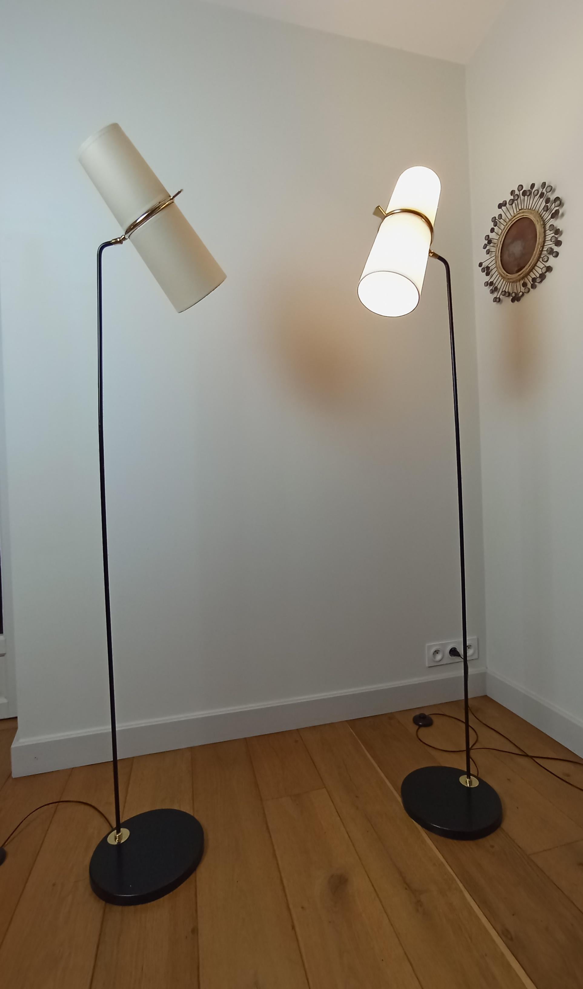 Paire de lampadaires à double éclairage, R. Lunel. en vente 10