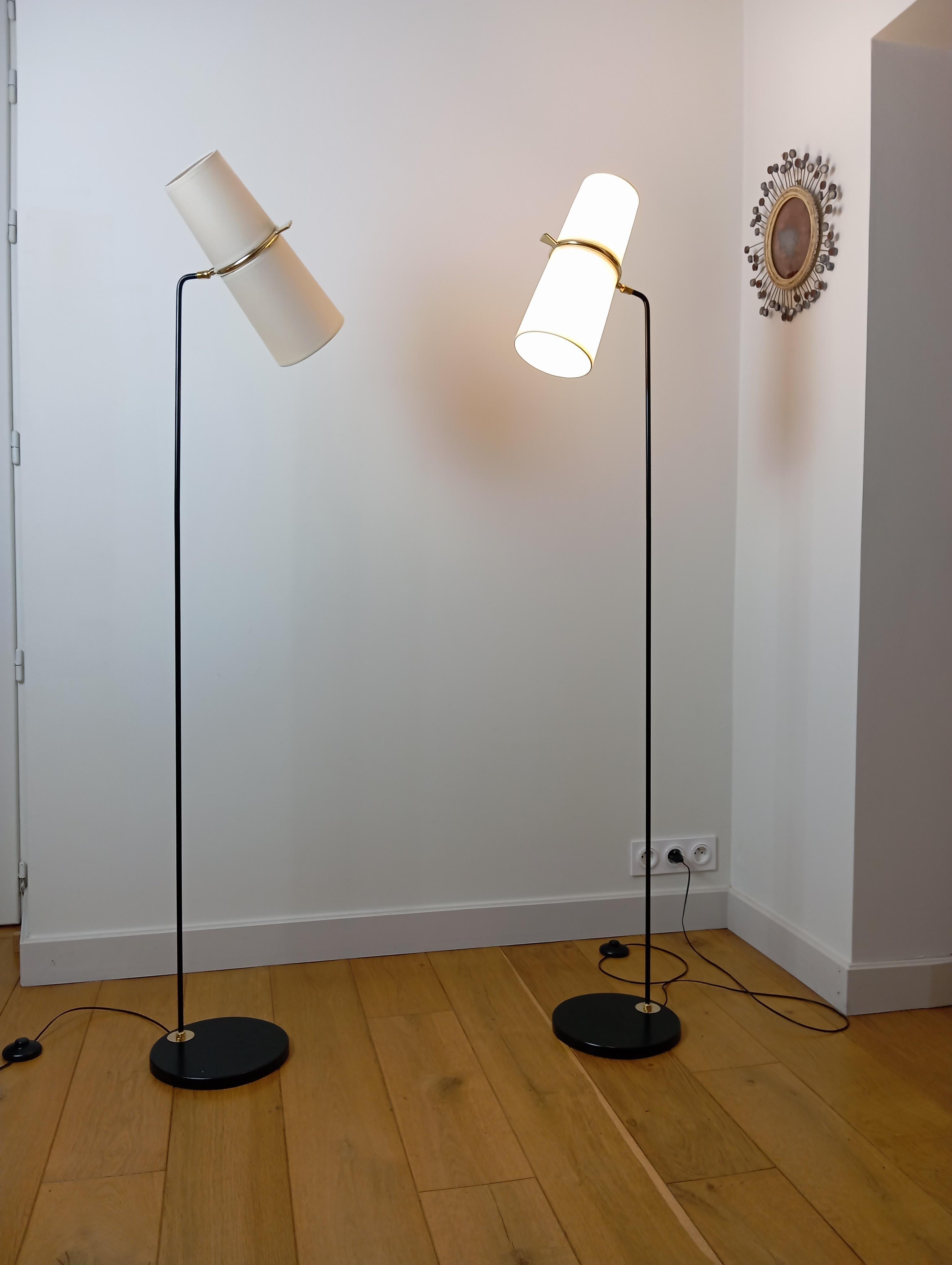 Paire de lampadaires à double éclairage, R. Lunel. en vente 11