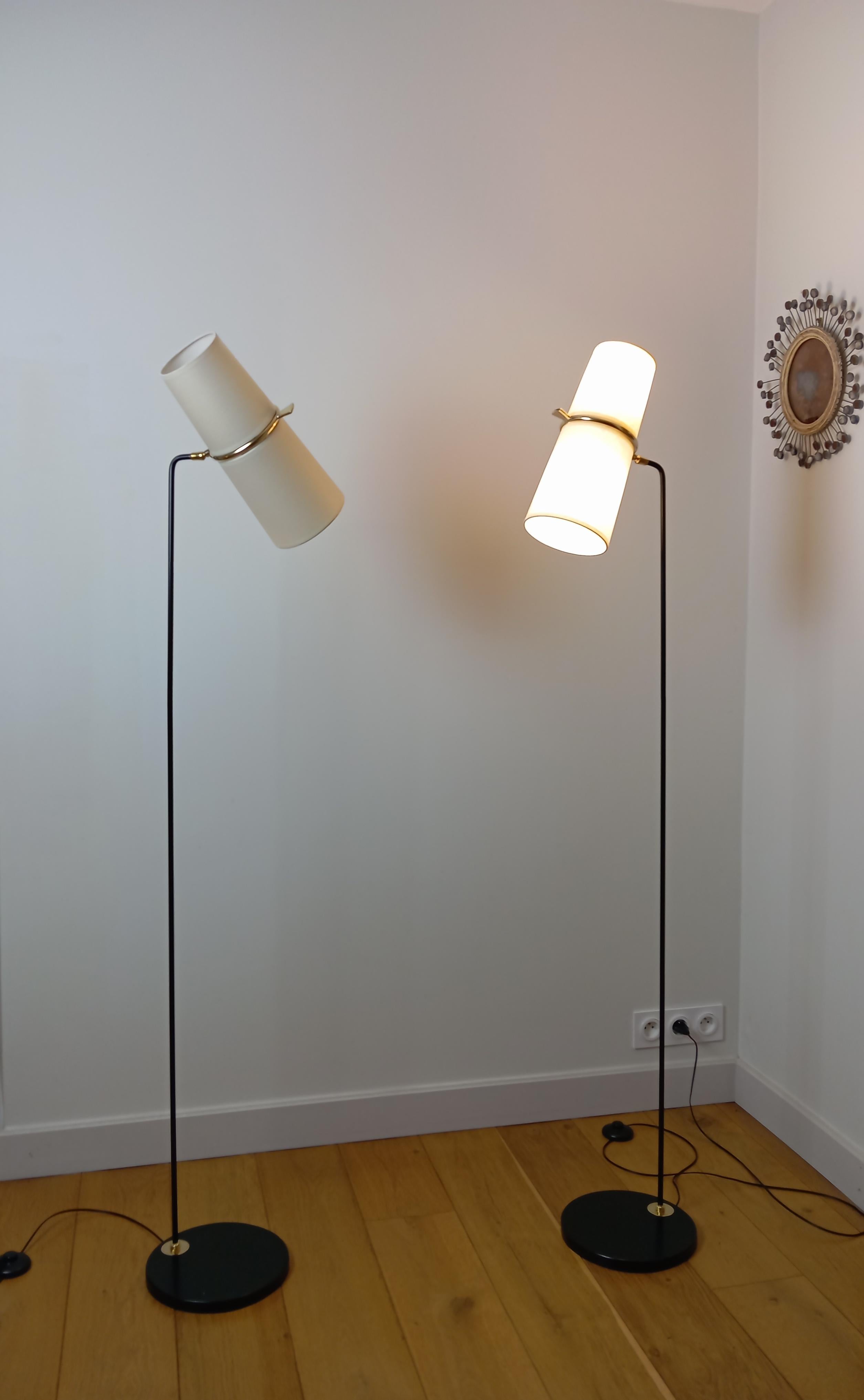 Paire de lampadaires à double éclairage, R. Lunel. en vente 12