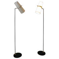 Pair of double-lighting floor lamps, R. Lunel. Pair of double-lighting floor lamps, R. Lunel.