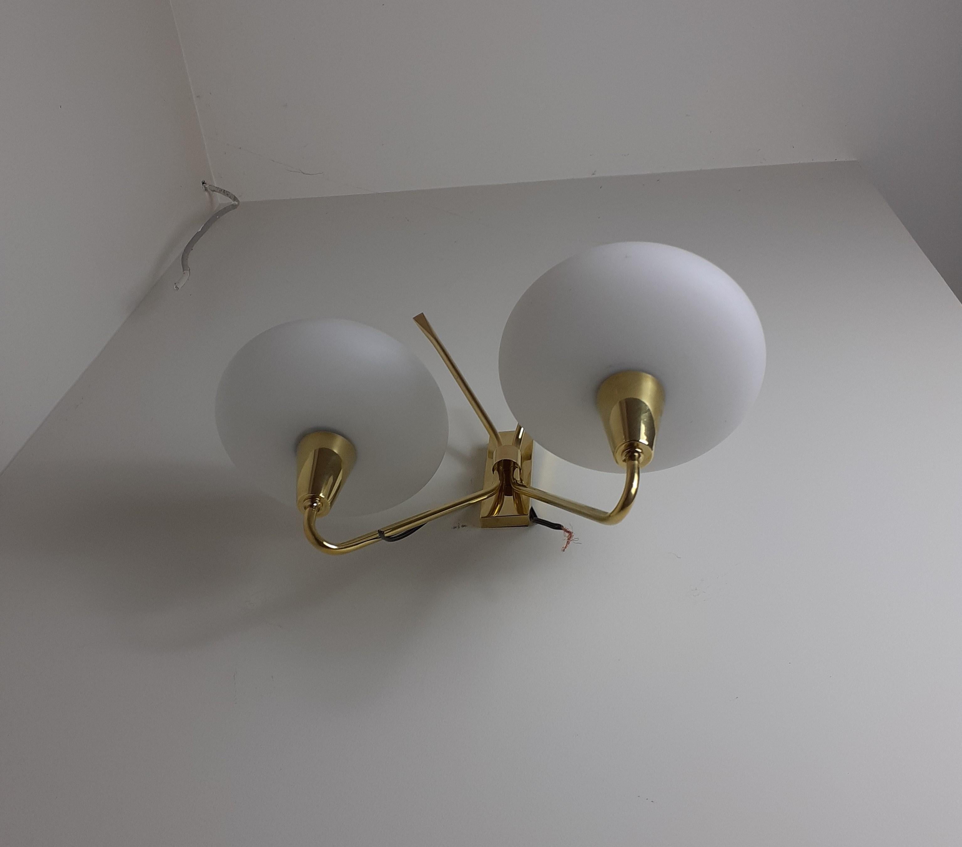 Pair of Double Sconces from the 1950s by Maison Lunel For Sale 7