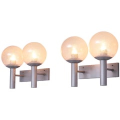 Pair of Double Wall Lights, 1970s