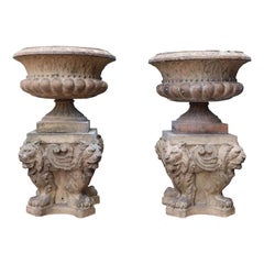 Pair of ‘Doulton & Co’ Terracotta Urns