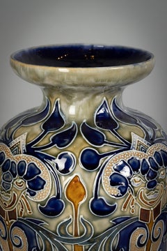 Pair of Doulton Lambeth Stoneware Vases, circa 1895