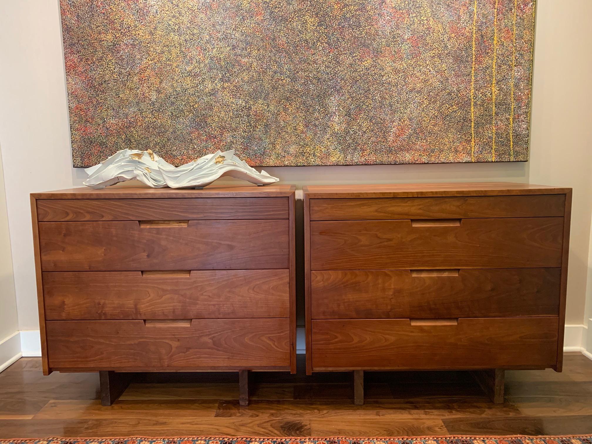 Mid-Century Modern Pair of Dovetailed Dressers by George Nakashima
