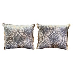 Pair of Down-Filled Silk Pillows