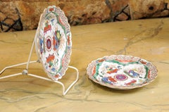 Pair of “Dr. Wall” Worcester Bengal Tiger/Dragon Porcelain Plates