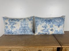 Pair of Dragon Printed linen Pillows