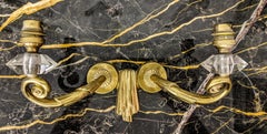 Pair of "Draperie" French Art Deco Wall Sconces signed by Jules Leleu