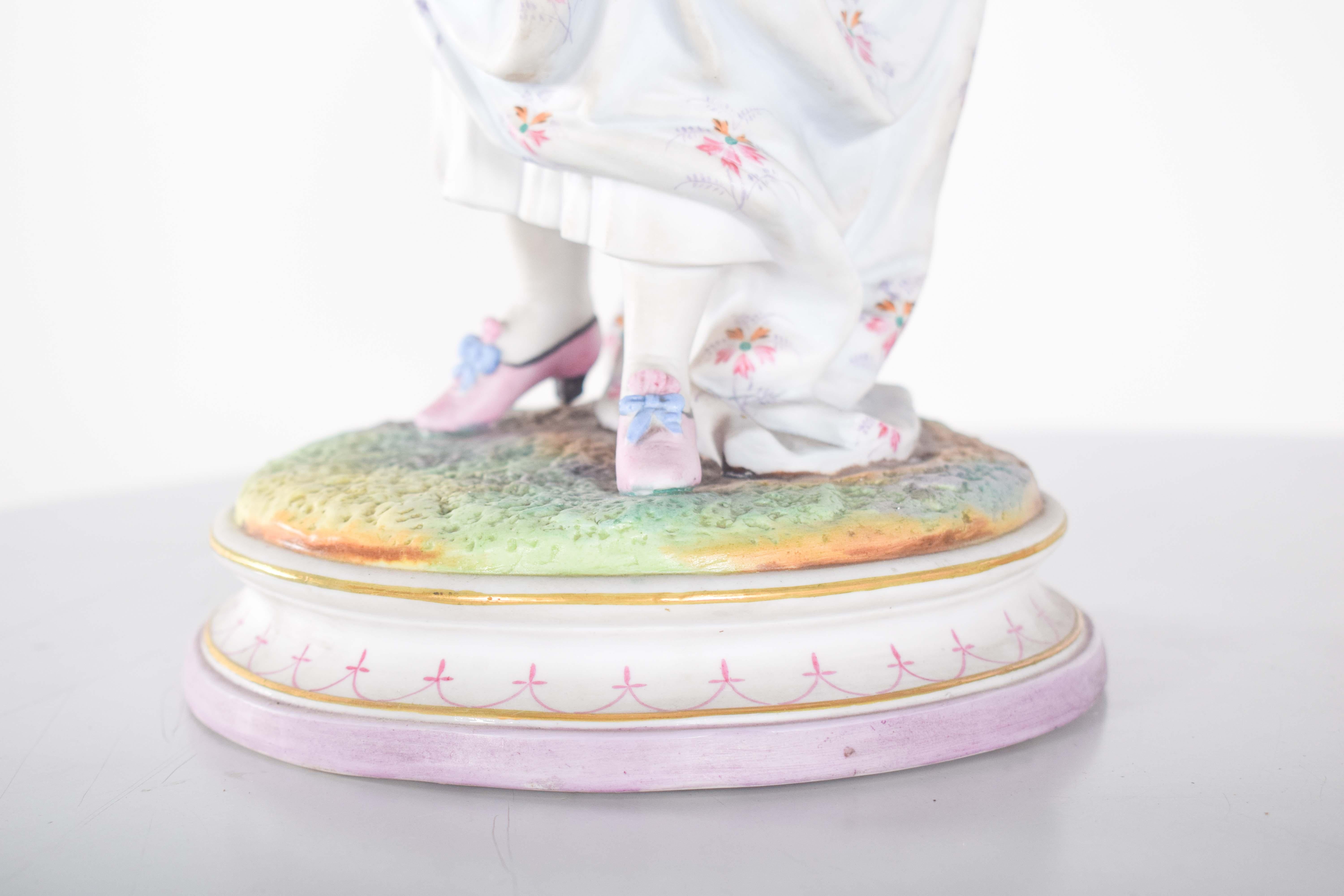 Coppia di sculture di Dresden Porcelain in vendita 4