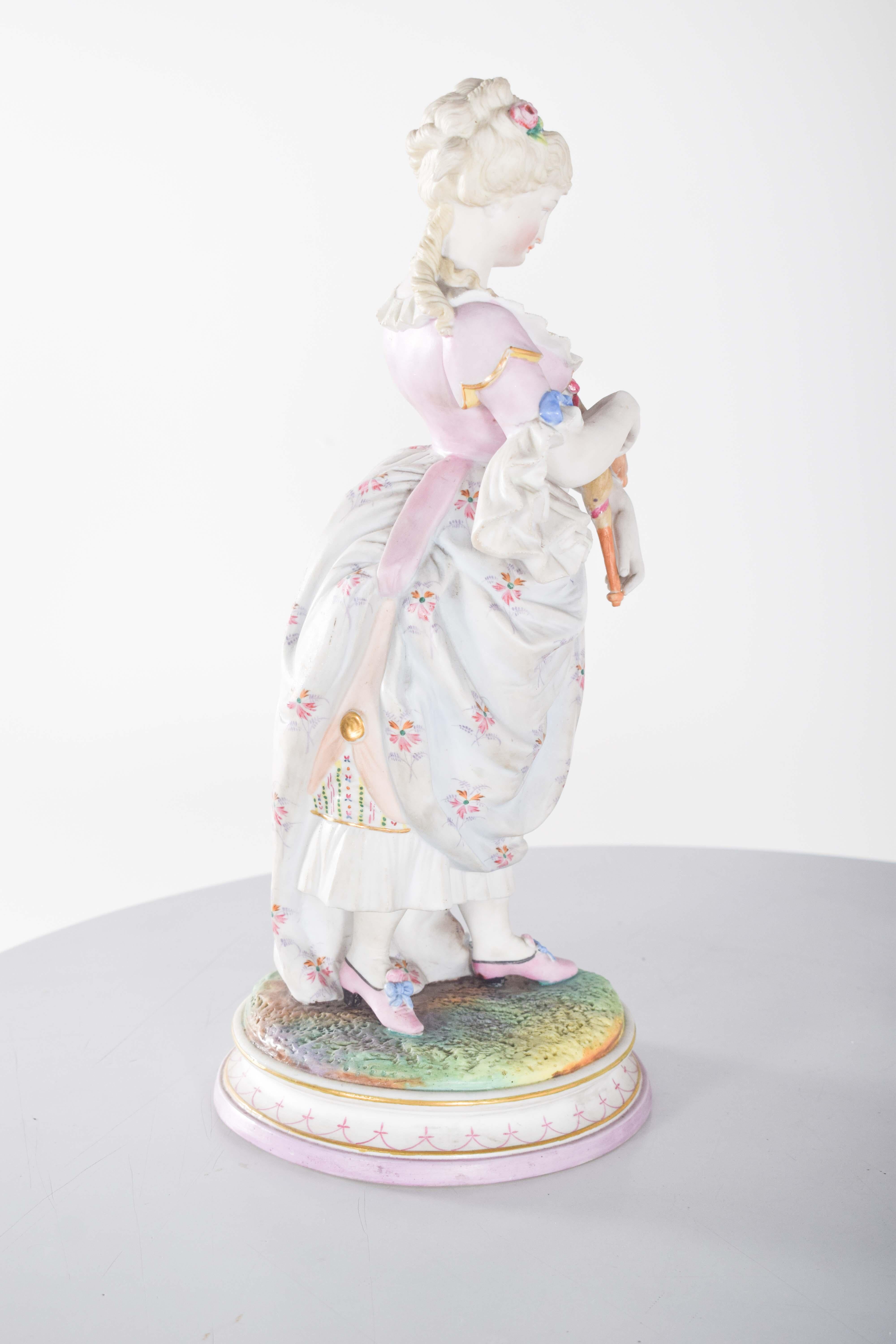 Coppia di sculture di Dresden Porcelain in vendita 9