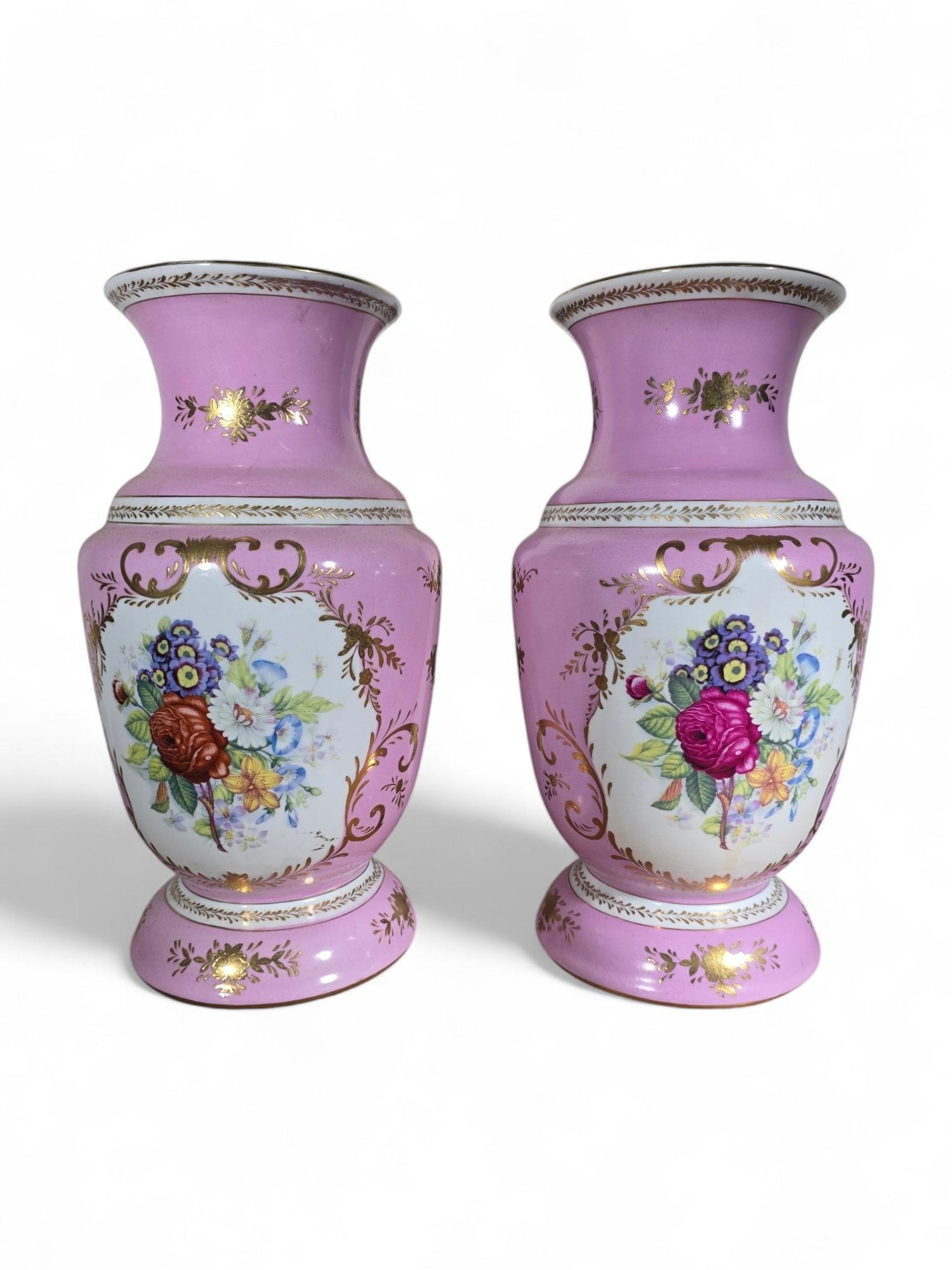 Coppia di vasi di Dresden Porcelain in vendita 1