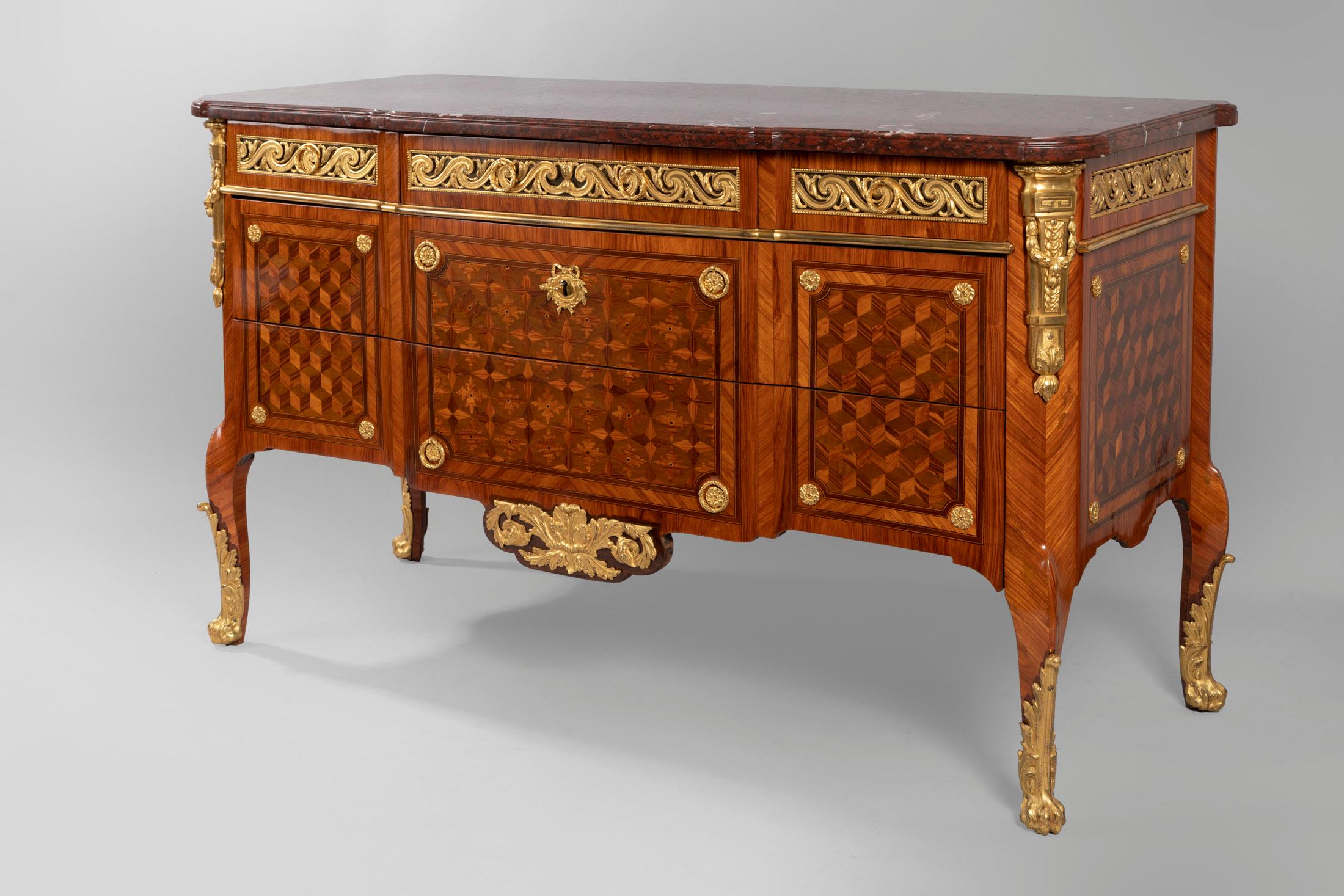 Pair of Dresser, Transition Period 18th Century by Jacques Dautriche For Sale 6