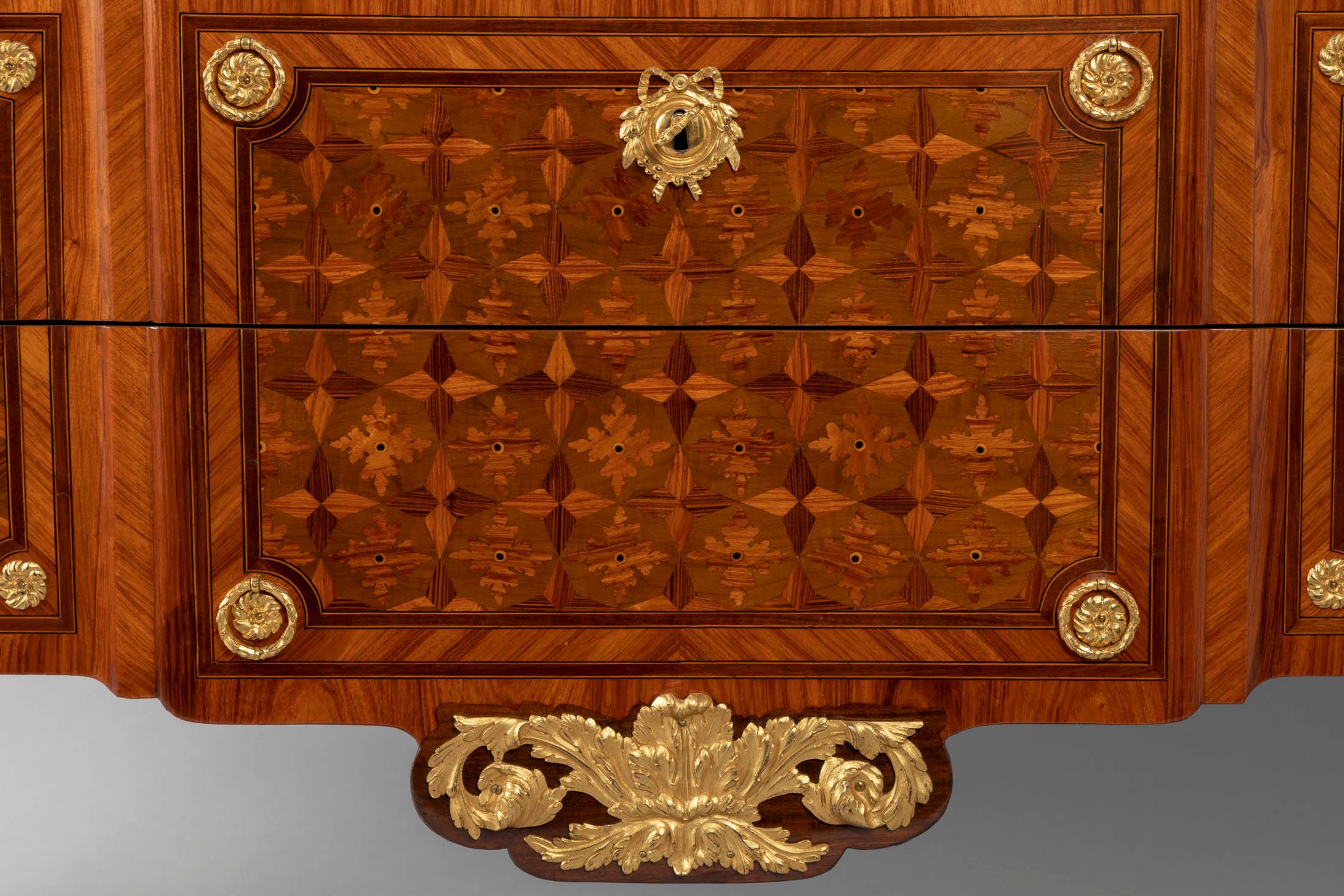 Gilt Pair of Dresser, Transition Period 18th Century by Jacques Dautriche For Sale