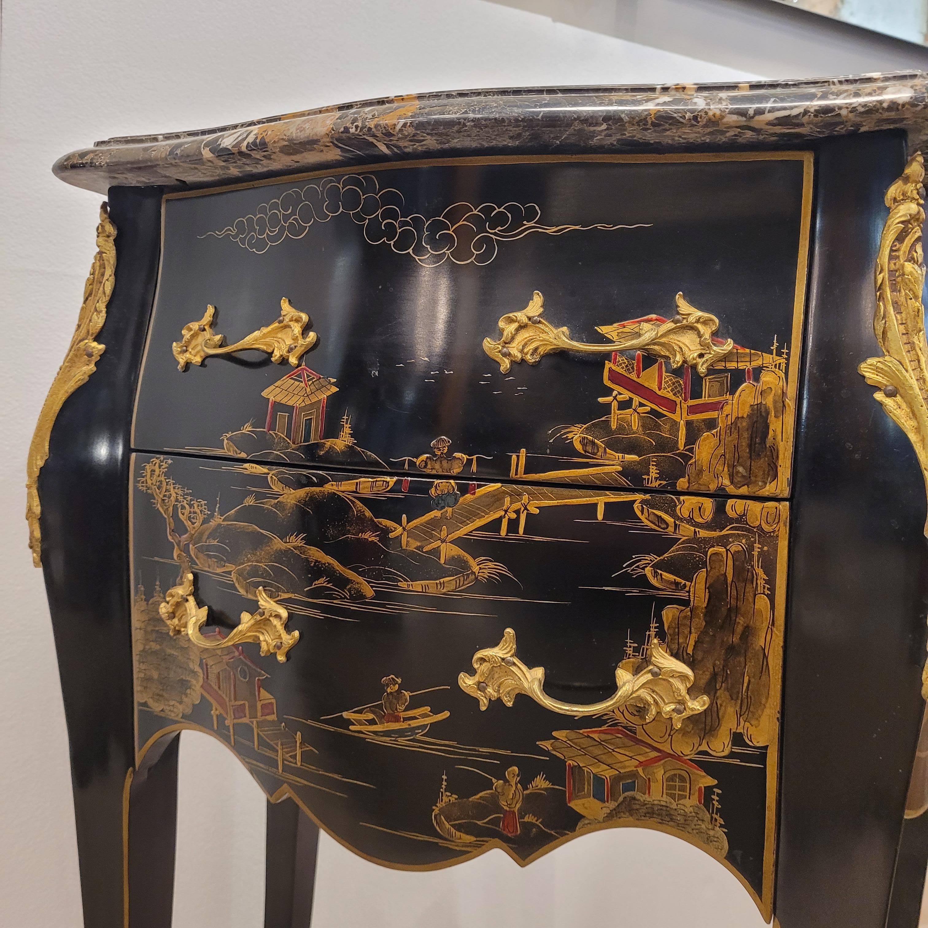 Pair of dressers with Louis XV Style chinoiseries, 1910 – France 2