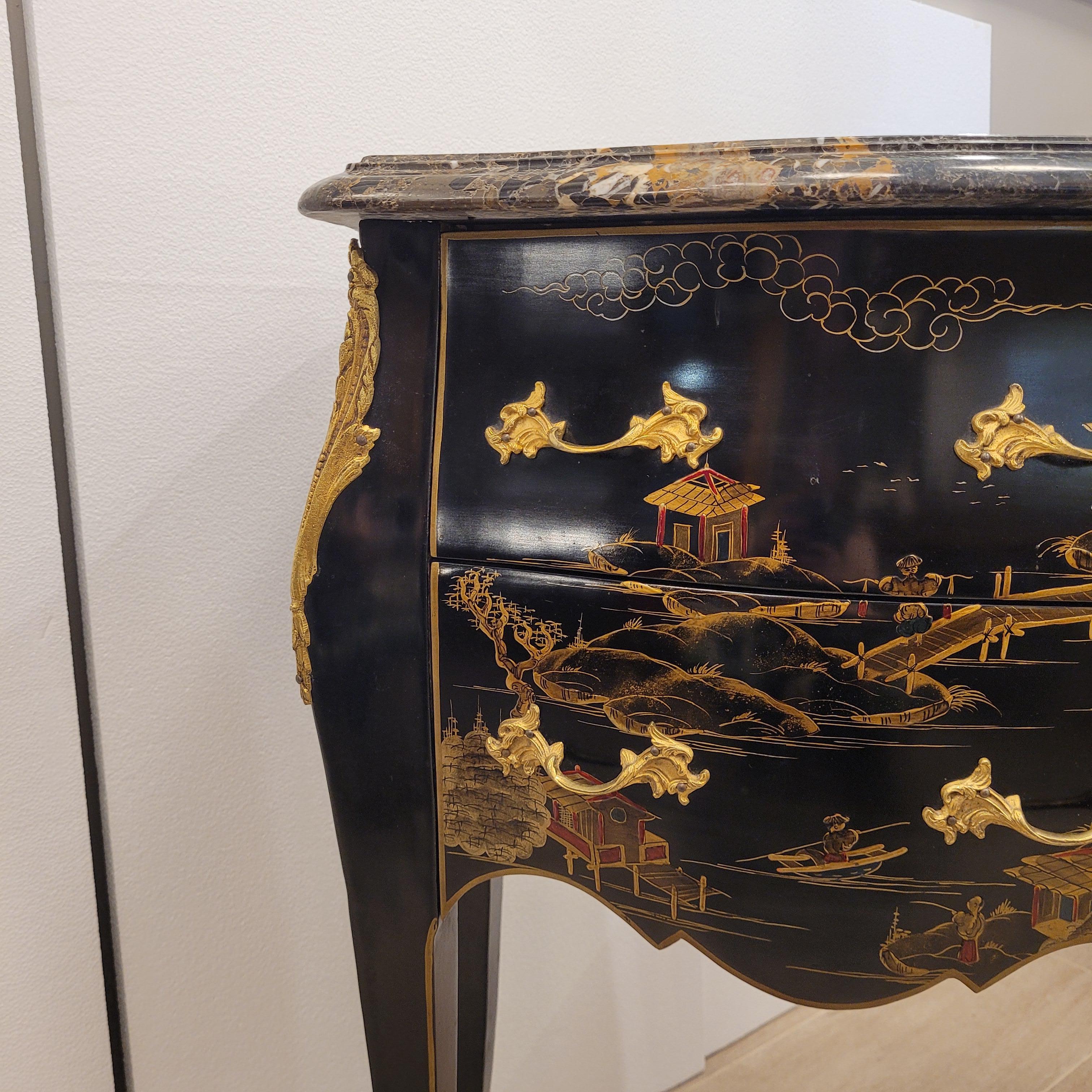 Pair of dressers with Louis XV Style chinoiseries, 1910 – France 4