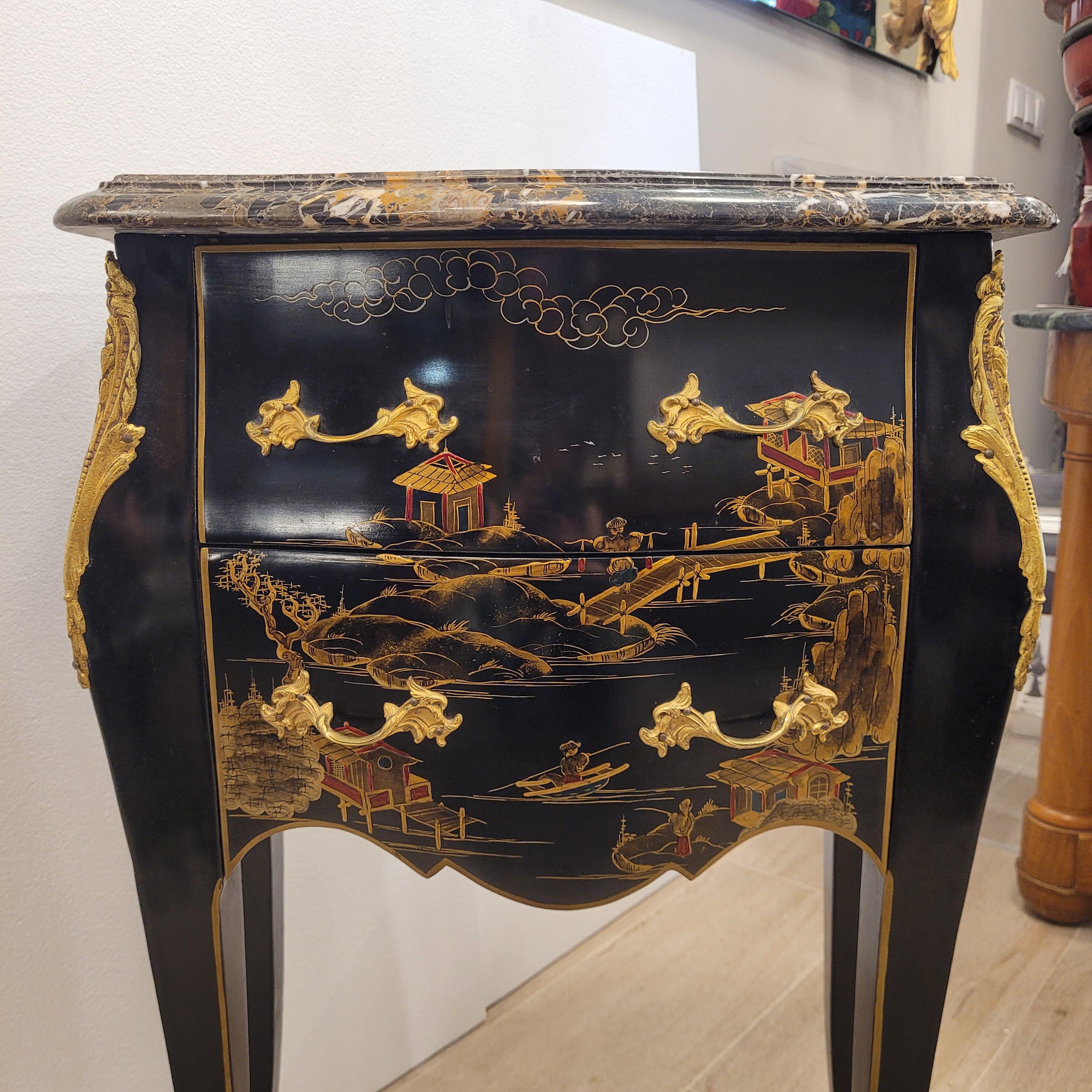 Pair of dressers with Louis XV Style chinoiseries, 1910 – France 5