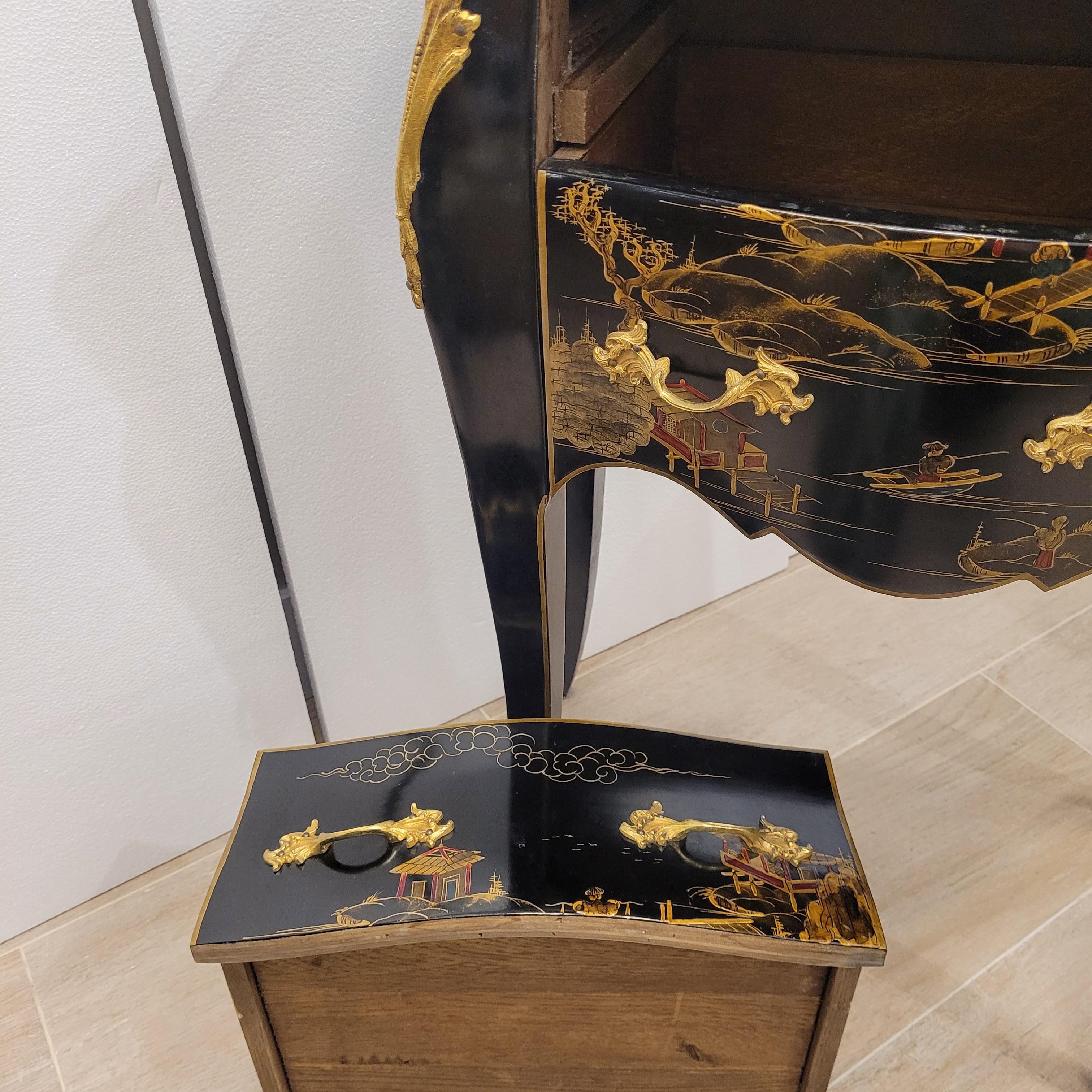 Pair of dressers with Louis XV Style chinoiseries, 1910 – France 12